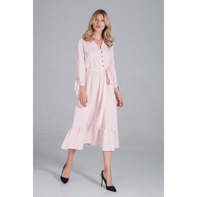 Košeľové šaty s volánmi M840 light pink od 74,95 € - Heureka.sk