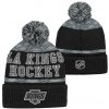 Outerstuff Dětská zimní čepice Los Angeles Kings NHL Puck Pattern Cuffed Pom