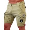 Alpha Industries Crew Short Patch Sand pánske šortky Farba: hnedá, piesková, Veľkosť: 30