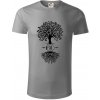 Narodeninový strom 60 - Tričko z organickej bavlny - M ( Starostrieborná )