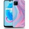 Picasee silikónový čierny obal pre Realme C11 (2021) - Pink liquid