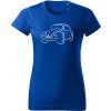 T-ričko Volkswagen Beetle line dámske tričko Farba trička: Tyrkysová, Farba potlače: Biela, Veľkosť: XS