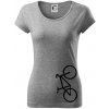 Bicykel na výšku - Dámske tričko Pure - M ( Tmavosivý melír )