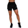 Dámske šortky GymBeam Women‘s Pulse Running shorts 2in1 Black XS