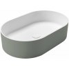 Sapho THIN umývadlo na dosku, Rockstone, 55x35cm, verde/biela mat SPH WN205-44