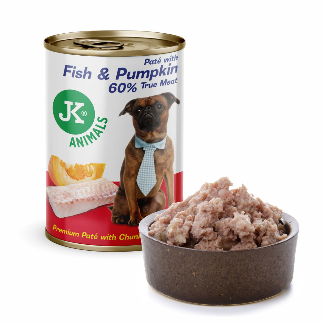 JK Animals Premium Paté with Chunks Fish & Pumpkin 400 g