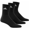 2025 new edition: Športové vysoké ponožky 3x Adidas Cushioned Crew (3 PÁRY) čierne 11-13 (46-48)