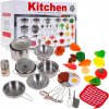 JOKO Detská Kovová Sada Hrncov + plastové potraviny 29ks