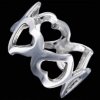 Silver.ag rsteň strieborný, srdiečko R2614