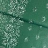 Bavlna ľudový vzor - Bordúra kvet zelená