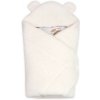 Baby Nellys Baránková zavinovačka s kapucňou bavlna baránok Teddy Srnka smotana