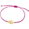 SOFIA cyklaménová šnúrka s pozlátenou Hamsou WEW0803-A-CYCYG