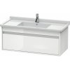 DURAVIT Ketho závesná skrinka pod umývadlo, 1 zásuvka, 1000 x 455 x 410 mm, biela vysoký lesk, KT666502222