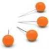 Napichovacie špendlíky NOBO guľaté 6mm oranžové 100ks