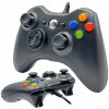 Ovládač pre hry Diswoe káblový čierny USB pre Xbox 360/PC s vibráciami