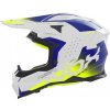 Helma NOX N634 bílá/modrá/žlutá fluo - M - doprava zdarma