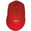 Logitech Wireless Mouse M330 Silent Plus červená / bezdrôtová optická myš / 3 tlačidlá / 1000dpi (910-004911)