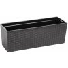 Nohel Garden Truhlík BEGONIA RATTAN plastový antracitový 56x19x19cm