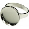 Crystal-ZONE Prsteň crystalROCKS kruh 15 mm rhodium