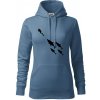 Potápač žraloky - Mikina dámská Cape s kapucí - 2XL ( Denim )