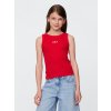 GAP Detské rebrované tielko s logom Červená XS