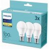 Philips 8718699694920 3x LED žiarovka 1x14W | E27 | 2700K - triple pack Philips LED 14W/100W 1521lm A67 E27 2700K WW FR ND 3-set