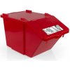 Odpadkový kôš na triedený odpad TTS, objem 45 l, červený