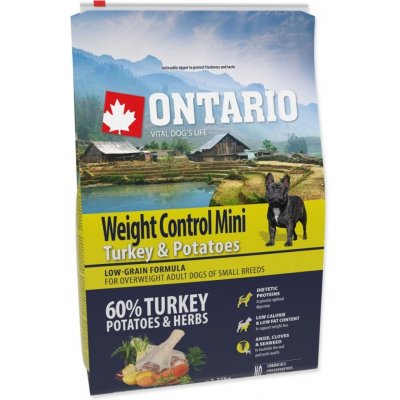 Ontario Mini Weight Control Turkey & Potatoes 2,25 kg
