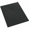 Schedline Protos Black Stone obdĺžniková sprchová vanička + zástena 100x80 cm čierna 3SP.P1P-80100/C/ST-M1/C/ST
