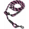 PafDog prepínacie extra pevné nastaviteľné vodidlo 14 mm, 3 m, čierno-ružové