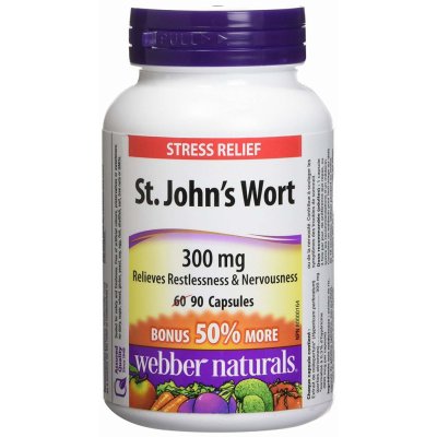 Webber Naturals WN St.John´s Wort Ľubovník bodkovaný extrakt 300 mg/90 kapsúl
