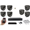 MS AI IP 7 kamerový set so switchom 5 Mpix GDome (6371K7B) (Monitorrs Security)