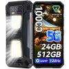 Oukitel WP58 Pro čierny (Odolný 5G mobil s nočným videním a dvojitým svetlom, RAM 8GB+16GB, pamäť 512GB, HD+ displej 6.7