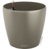 Lechuza Classico Farebný plastový kvetináč Ø 43 cm V 39,5 cm pieskovo hnedý vrátane zavlažovacieho systému, vložky na rastliny, substrátu a ukazovatele hladiny vody
