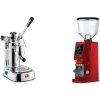 La Pavoni Professional Lusso + Eureka Atom W 75, ferrari red