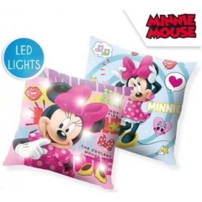 EUROSWAN LED svietiaci vankúš Minnie Mouse 40x40