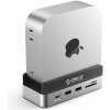 Orico Dokovací stanice pro MacMini M4, USB-C 10 Gbps, s M.2 NVMe pouzdrem, vertikální, kovová