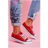 Červené štýlové tenisky pre dámy, XL03 RED__11364-38 38