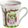 Keramický hrnček s odkladacou táckou na čaj TORO 270ml sova