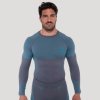 GymBeam Bezešvé tričko s dlouhým rukávem OG1 Grey/Blue - S