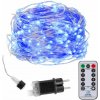 SPRINGOS LED reťaz Nano 48m 480LED 8 funkcií ovládač IP44 modrá