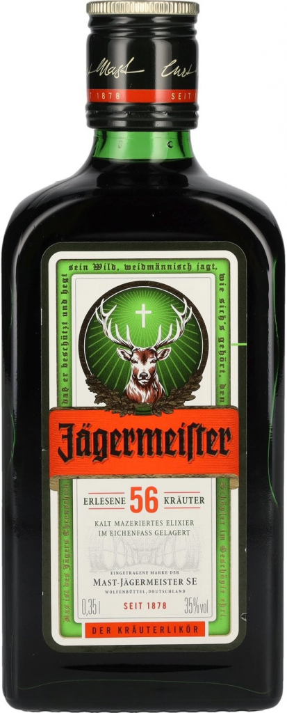 Jägermeister 35% 0,35 l (čistá fľaša)