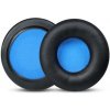 Náhradné kožené náušníky pre slúchadlá Skullcandy HESH 1 a 2 - Čierná s modrým vnútrom