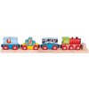 Bigjigs Rail Drevené vláčiky - Nákladný vlak s tovarom