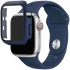 AppleKing silikónový remienok s puzdrom s tvrdeným sklom pre Apple Watch 38mm - tmavomodrý - možnosť vrátiť tovar ZADARMO do 30tich dní