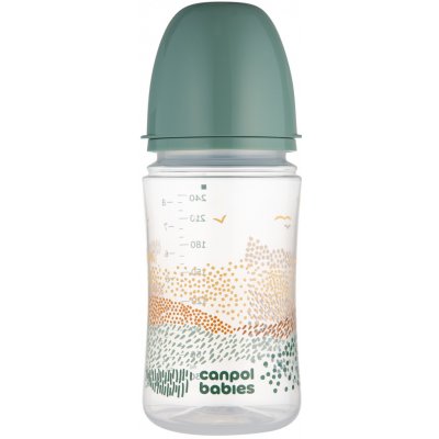 Canpol babies Antikoliková fľaša EasyStart MOUNTAINS, zelená 240 ml