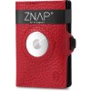 Slimpuro ZNAP Airtag Wallet, 8 kariet, priehradka na mince, 8,9 x 1,5 x 6,3 cm (Š x V x H), ochrana RFID (ZNAPAirRedGrained8)