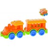 Teddies Lokomotiva/Vlak s vagonem plast v síťce 21x13x22cm 12m+
