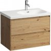 Laufen Lani - Umývadlová skrinka, 74x45x52 cm, 2 zásuvky, dub H4035821122671