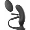 Love to Love rechargeable radio prostate vibrator with penis ring black